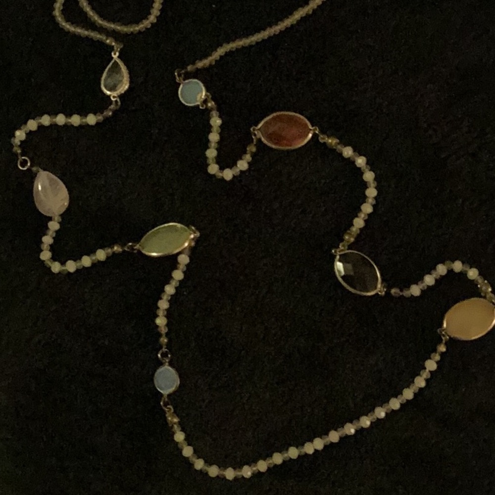 Multi-Color Gemstone Necklace - Picture 3 of 3